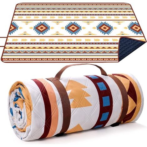 Manta de picnic de 200x200cm, Impermeable y lavable, Alfombra grande para picnic al aire libre para 4-8 personas, Plegable y portátil, playa (1/5)