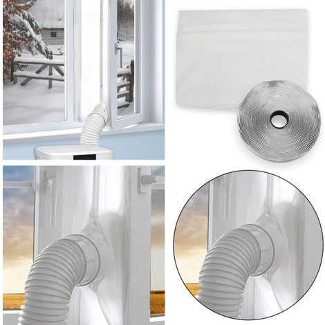 Kit de calfeutrage pour climatiseur mobile – Joint d’étanchéité fenêtre 400 cm – Matériau imperméable et lavable – Installation rapide sans perçage (1/5)