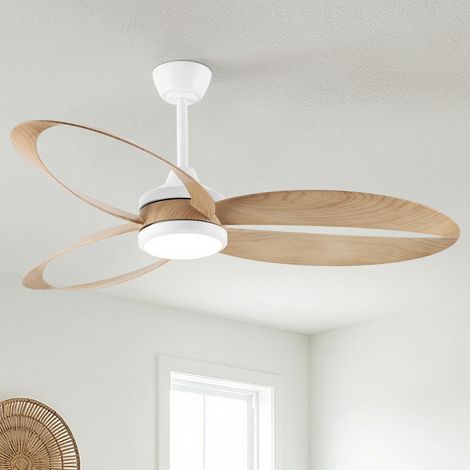 Parrot Uncle Ventilateur de plafond LED 106 cm silencieux avec télécommande, moteur DC, 6 vitesses réversibles, éclairage LED dimmable 3 couleurs, pour salon et chambre