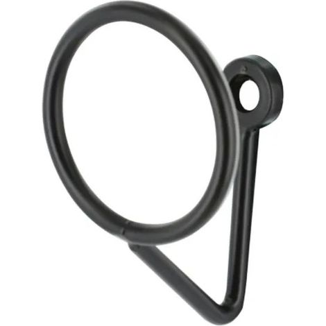 Appendiabiti da parete con 1 testa in acciaio nero, L. 97 x P. 56 mm