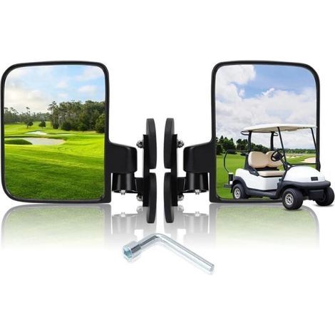 Rétroviseurs latéraux magnétiques réglables pour chariot, rétroviseurs convexes magnétiques pour golf, UTV, tracteur, chariot, chariots élévateurs, rouleaux vibrants (1/5)