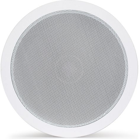 Haut-parleur de plafond Fonestar avec grille ronde, pour l'insonorisation, blanc, facile à installer.
