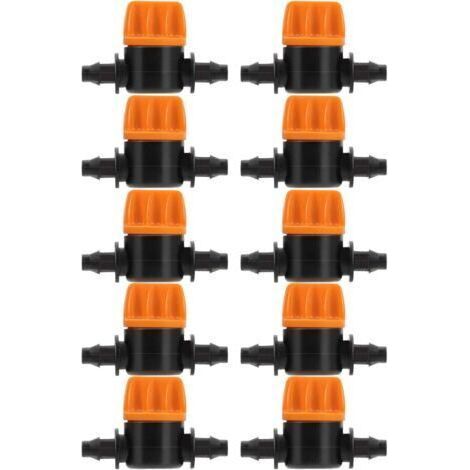10Pcs Drip Irrigation Switching Valve 4/7 Irrigation Tube Connector Hose Connectors Barbed Valve Suitable for Agricultural Garden (1/5)