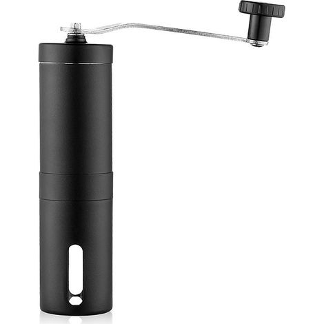Moulin à café manuel portable avec meule conique en céramique, acier inoxydable, réglable pour une utilisation en voyage et à domicile (1/5)
