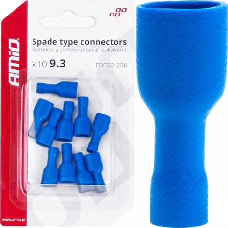 Conectores planos hembra aislados de 6,6 mm amio-03068 (1/4)