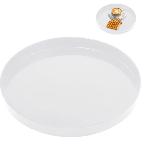 1 Plateau Rond,Plastique,30x3cm,Décoratif,Salle de Bain,Cuisine (1/5)