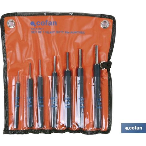 Conjunto 7 Pcs Botador Cilindrico 1,5-6 mm