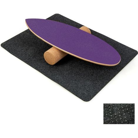 Planche d'équilibre en bois oscillante 75 x 25,5 cm renforce l'équilibre et la coordination design violet