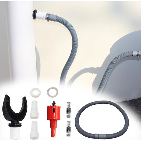 Kit tuyau circulaire en PVC 110mm avec tuyau flexible, collecteur d'eau de pluie, collecteur d'eau de descente de gouttière