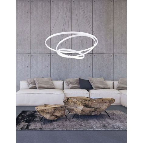 [NEUWERTIG] B-Ware Nova Luce Pendelleuchte Hängeleuchte DEA LED Weiß Warmweiß Esszimmer Wohnzimmer (1/2)