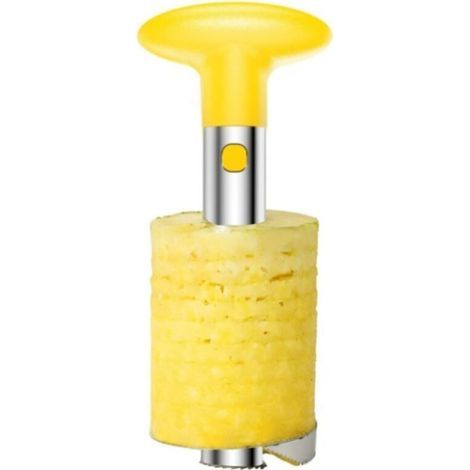 Couteau jaune à ananas en acier inoxydable, éplucheur d'ananas, e (1/4)