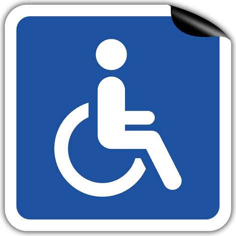 Magnetisches Behindertenparkplatzschild – 1 Stück – 15 x 15 cm – Stark haftend – Nutzfahrzeug (1/5)