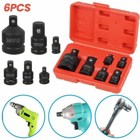 6-teiliges Steckschlüssel-Adapterset, Schlagschrauber-Adapter, Steckschlüssel-Adapter, Steckschlüssel-Adapter, Reduzieradapter (1/5)