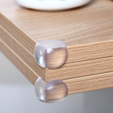Protezioni angolari semicircolari per mobili, 10 pezzi - protezione trasparente per bordi, ideali per bambini (1/5)