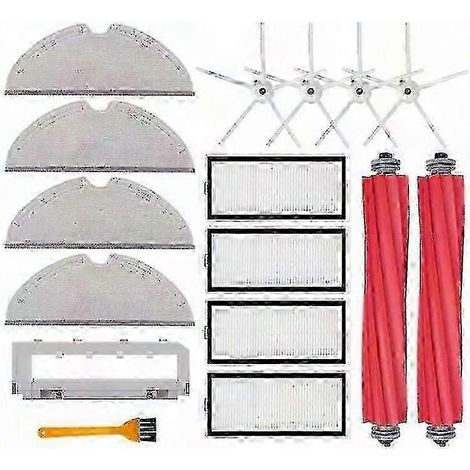Pièces de rechange compatibles avec les aspirateurs Roborock Q7 Max et Q7 Plus : kit d’accessoires Brosse principale, brosses latérales, filtres HEPA, chiffons de nettoyage DPWHBYV (1/4)