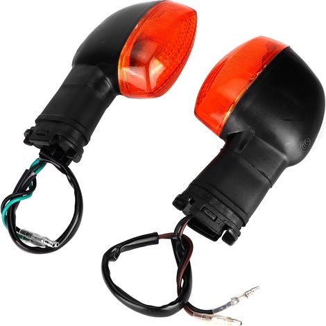 2 Pièces Clignotants Moto Modifiés Compatibles YAMAHA R1 Accessoires Noir et Jaune (1/5)