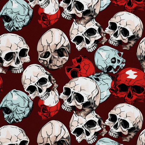 Tela decorativa para exteriores Oxford - Motivo de calavera I DX4728 (1/5)