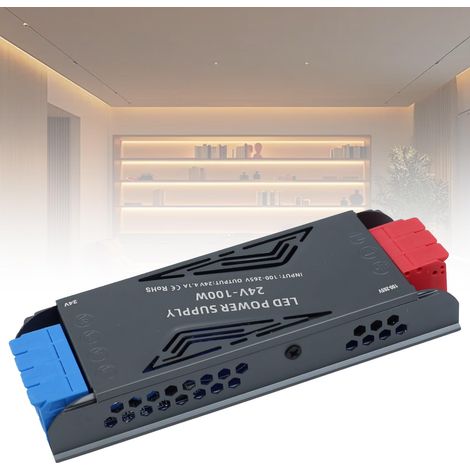 24V 100W Alimentation LED Driver 220V 24V AC 100W 4,1A LED Transformateur Ultra Fin LEDs Transfo Alimentation à Découpage Convertisseur De Tension AC à DC Pour Ruban LEDs Intérieur (1/5)