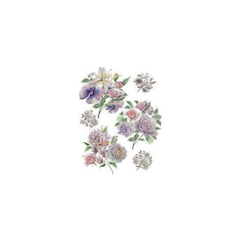 Stickers - Fleurs Mauves - 1 planche 65 x 85 cm (1/4)