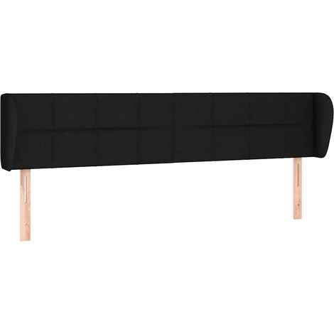 Maison Exclusive - Kopfteil mit Ohren Schwarz 183x23x78/88 cm Sto (1/5)