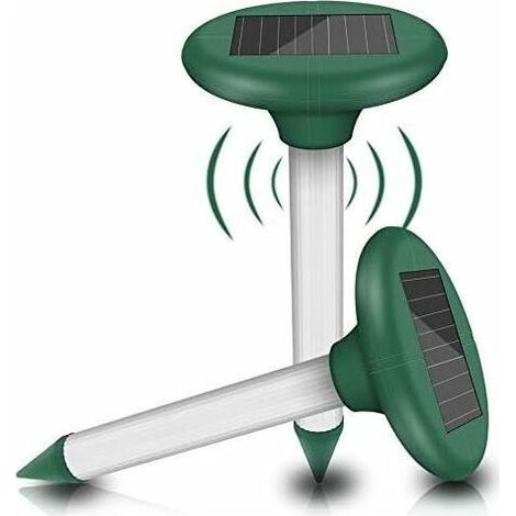Répulsif Taupe Solaire à UltrasonLot de 2, Solaire Souris Repeller, Anti Repousser Taupes Serpents Pelouse, Ferme(Green) (1/5)