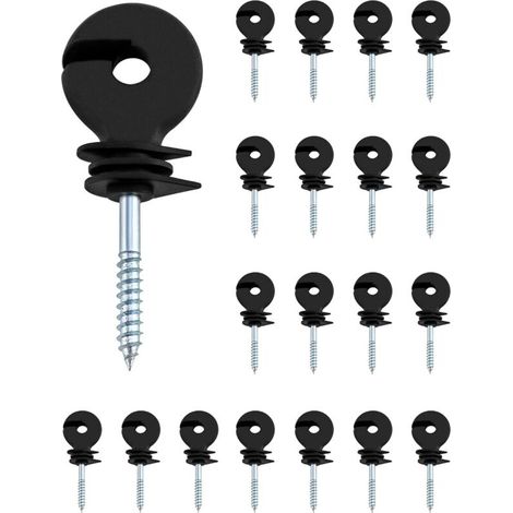 20 pezzi di isolatori ad anello, isolatori per recinzioni elettriche, per corde, fili e trefoli (1/4)
