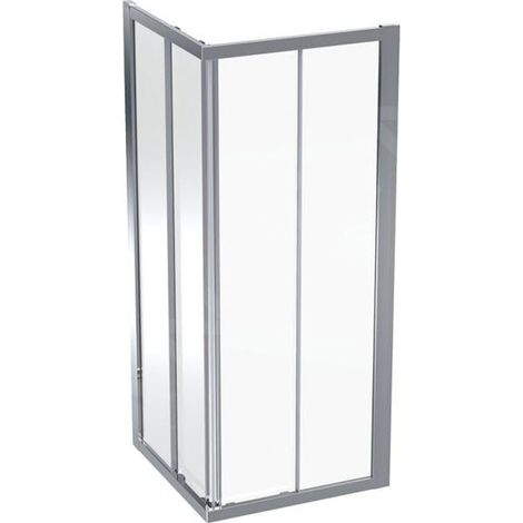 Geberit GEO - Cabine de douche 80x80 cm, argent/verre clair 560.112.00.2 (1/2)