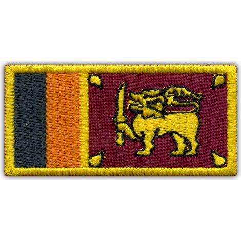 Flaggenaufnäher von Sri Lanka – Magnetische Rückseite – Gestickter Aufnäher/Abzeichen/Emblem