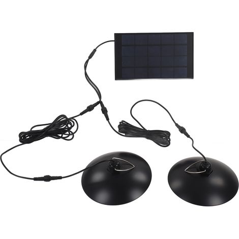2-flammige LED-Solar-Pendelleuchte mit Infrarot-Fernbedienung, reinweiß, wasserdicht und energieeffizient, Lichtsensor, für den Außenbereich, CE/ROHS/FCC-zertifiziert. (1/5)