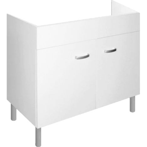 MOBILE SOTTOLAVELLO CUCINA IN LEGNO NOBILITATO PER LAVELLI INOX - DIMENSIONI: CM (LXPXH)= 80X50X66 BIANCO