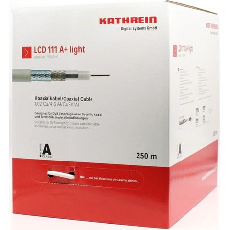 Kathrein Koaxialkabel LCD111A+ 6,8mm 135dB weiss 250m Eca 250 Stk
