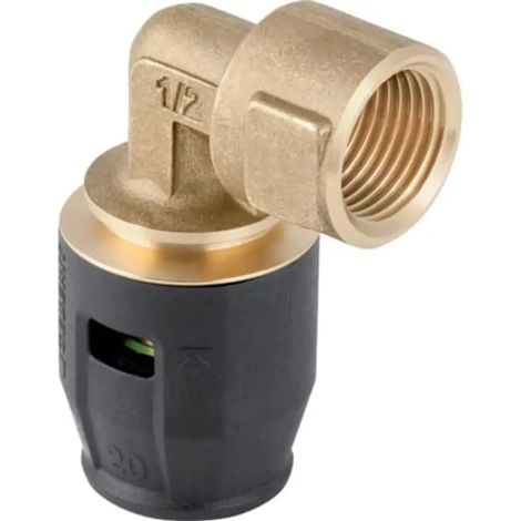 Geberit PushFit Codo de transición de 90° con rosca interior, DN 12 / 15, 650.271.00.1