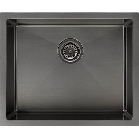 Lavello da cucina singolo 550 mm - gunmetal spazzolato - Ohia