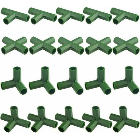 UlisemLot de 20 connecteurs de cadre de jardinage résistants pour serre et plantes 11 mm,