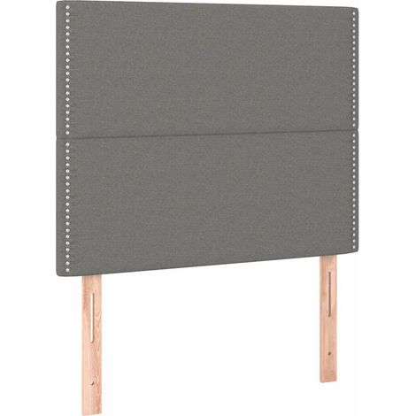 Maison Exclusive - Cabecero de cama gris oscuro 100x5x118/128 cm (1/5)