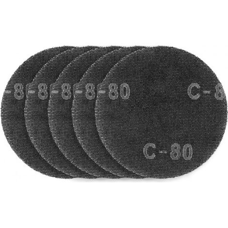 Rete abrasiva in velcro per gesso 180 mm, K80, 5 pezzi per smerigliatrice 59G263 (1/5)