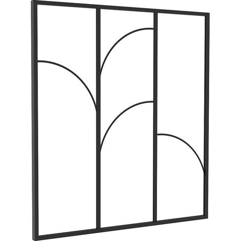 Verrière style art déco en aluminium thermolaqué noir 120 x 130 cm (L x H) – OLENA