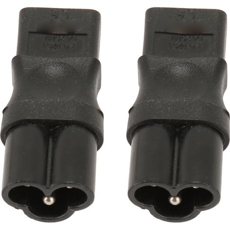 Lot de 2 adaptateurs secteur IEC320 C6 vers IEC320 C9, adaptateurs de prise d'alimentation professionnels C6 vers C9 pour ordinateur portable, PDU, serveur, UPS, prise 250 V (1/5)