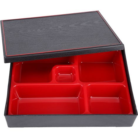 Tragbare Bento-Lunchboxen, japanische Aufbewahrungsboxen aus Holz für Büro und Picknick (1/5)