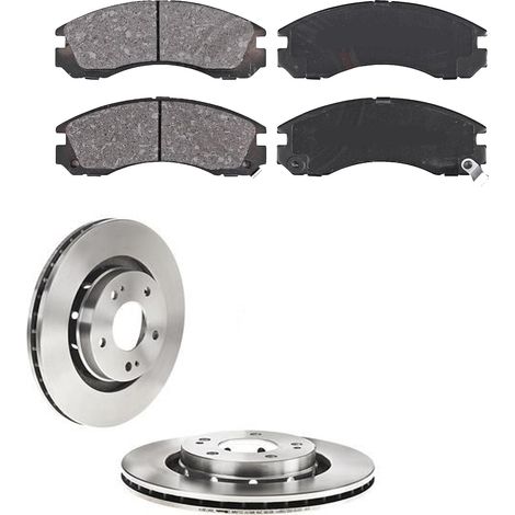 KIT FRENI ANTERIORI compatibile con PEUGEOT 4007 (VU, VV) - DISCHI + PASTIGLIE OEM: P 61 089 / 17433 /SOSTITUZIONE DIRETTA/BASSA POLVERE/SILENZIOSO