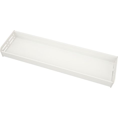 Étagère à épices murale multifonctionnelle de 50 cm, blanche, idéale pour la cuisine et la salle de bain. (1/5)