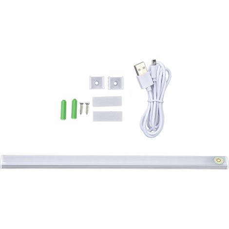 Lampe d'éclairage sous meuble USB, 22 LED, gradation continue, blanc chaud, pour chambre (1/5)