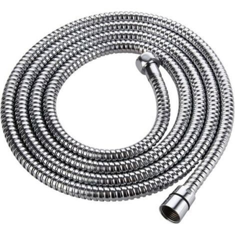 Shower hose stainless steel, 2 m, chrome, anti-twist, bathroom accessories, anti-corrosion (1/5)