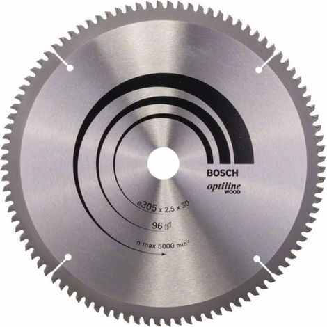 Bosch – Lame de scie circulaire 305 mm – 2608640442 – Carbure de tungstène – Ø alésage 30 mm – Épaisseur 2.5 mm – 96 dents – Pour bois dur (1/10)