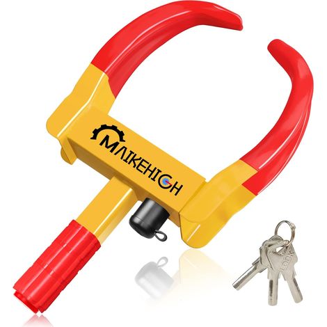 Adjustable Car Wheel Clamp for Cars, Caravans, Trailers, Vans, Adjustable Nine Holes with 3 Keys (1/5)