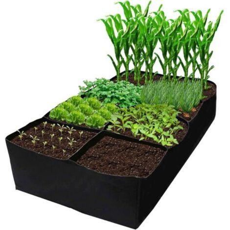 Jardinières surélevées en tissu, sacs de culture d'herbes, de fleurs et de légumes (1/5)