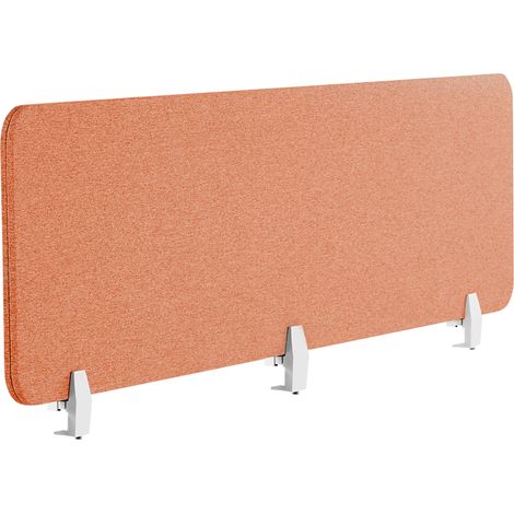 Panel separador rojo claro 180 x 40 cm poliéster PET pantalla acústica Wally
