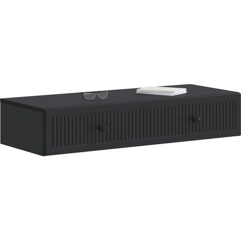 Maison Exclusive - Tavolino da Parete Laterale Nero 87,5 x 34,5 x 17 cm