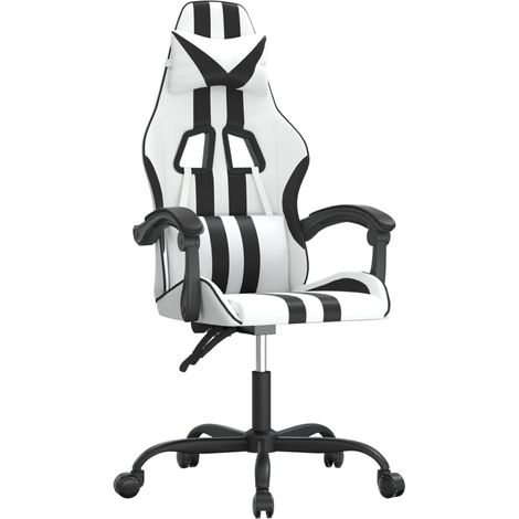 Maison Exclusive - Sedia da Gaming Bianco e Nero in Similpelle