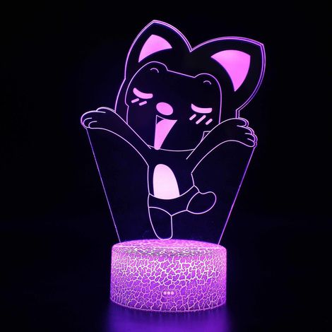 Veilleuse LED 3D, 16 couleurs, décoration de bureau, lampe de nuit tactile USB avec télécommande, cadeau d'anniversaire idéal (1/5)